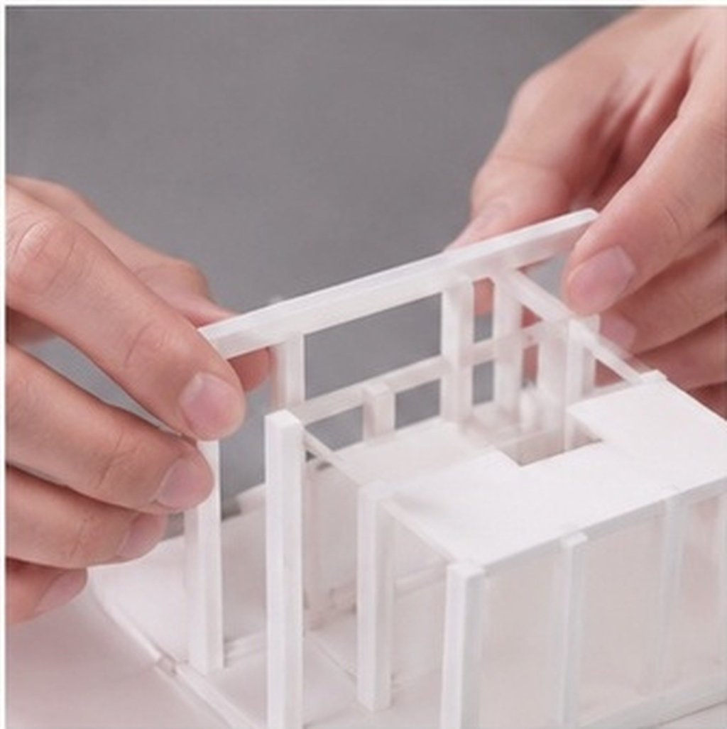 Art Craft Bar - 50 stuks witte, massieve, vierkante plastic