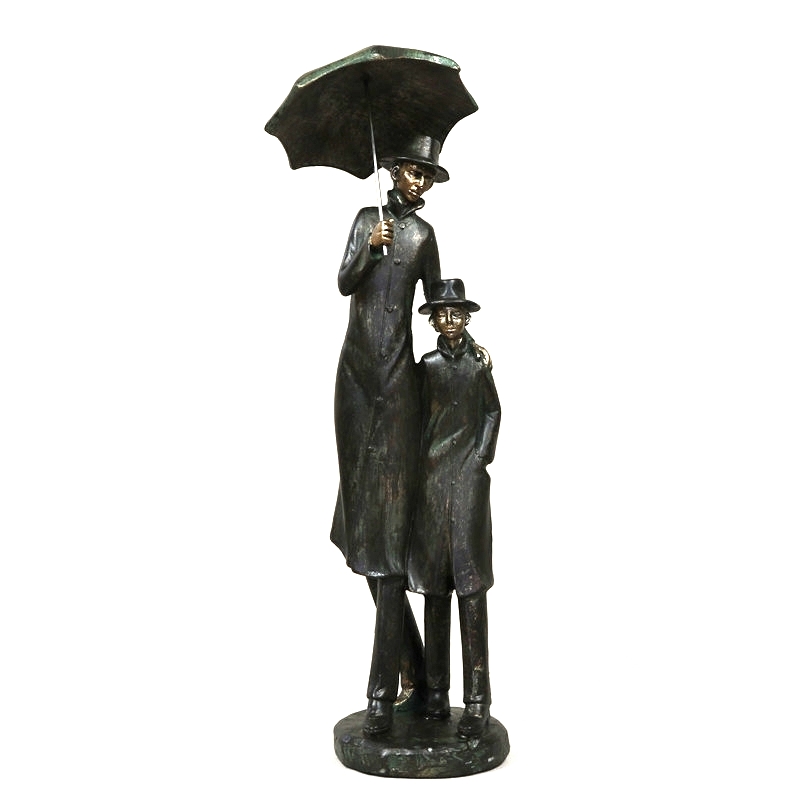 Art And Craft For Father'S Day - Vintage vader en zoon beeld, handgemaakt