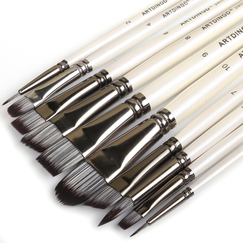 Gouache Paint Set - 10-delige penselenset voor kunst acryl gouache