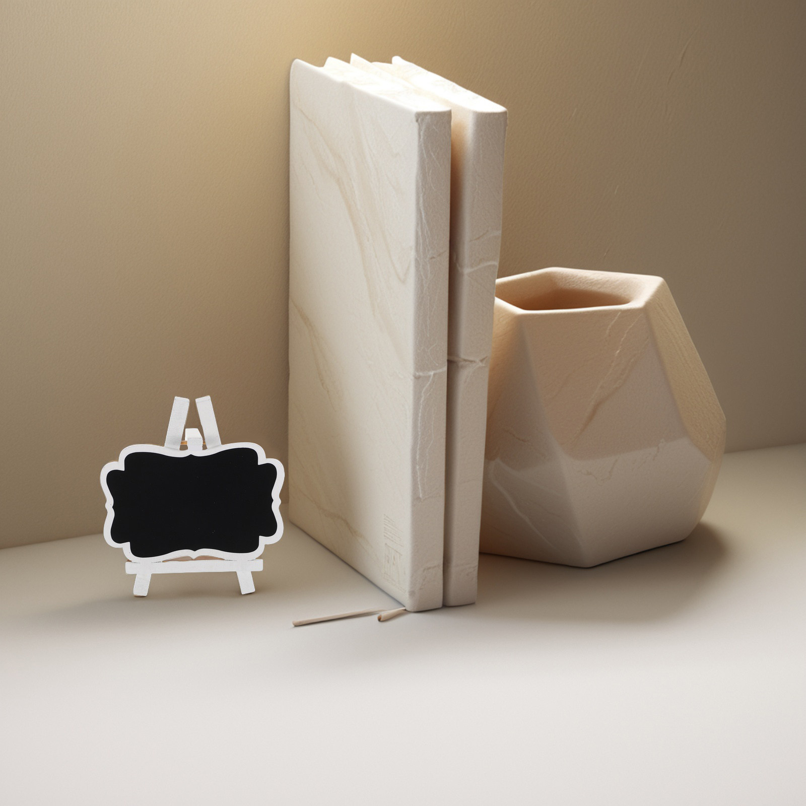Art Craft Cardboard - Kleine krijtbordborden, set van 15 houten