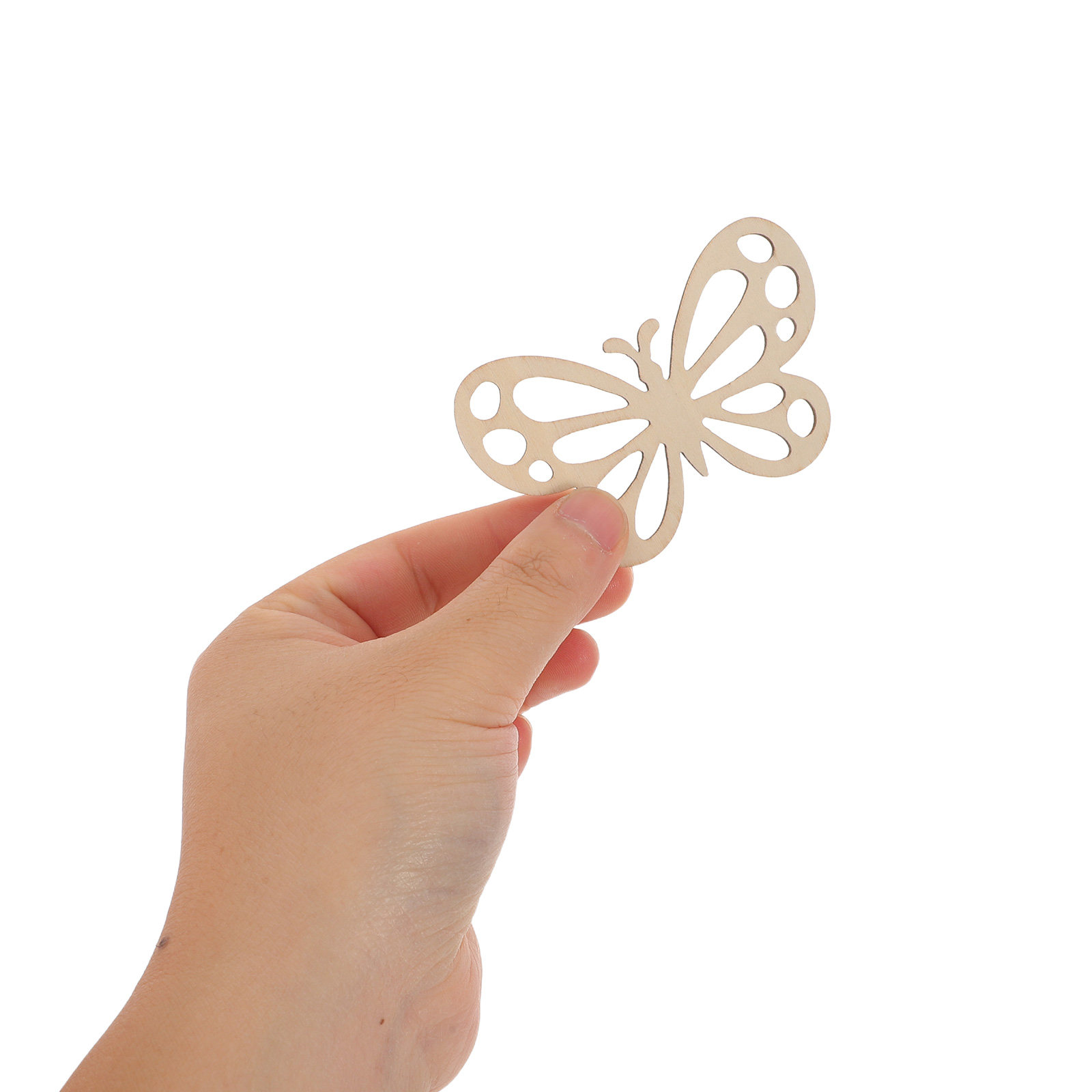 Art And Craft For Nursery - 16 stuks onafgewerkte houten vlinderdecoraties voor
