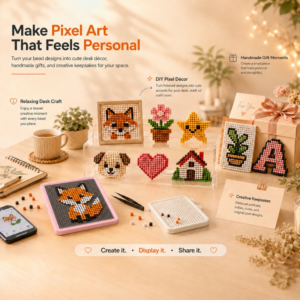 Art Craft Kit - LED Smart Fuse Bead Pegboard, app-geleide