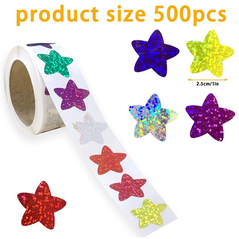 500 Stuks/Roll Kleurrijke Ster - School Of Art X Craft recensie en prijs