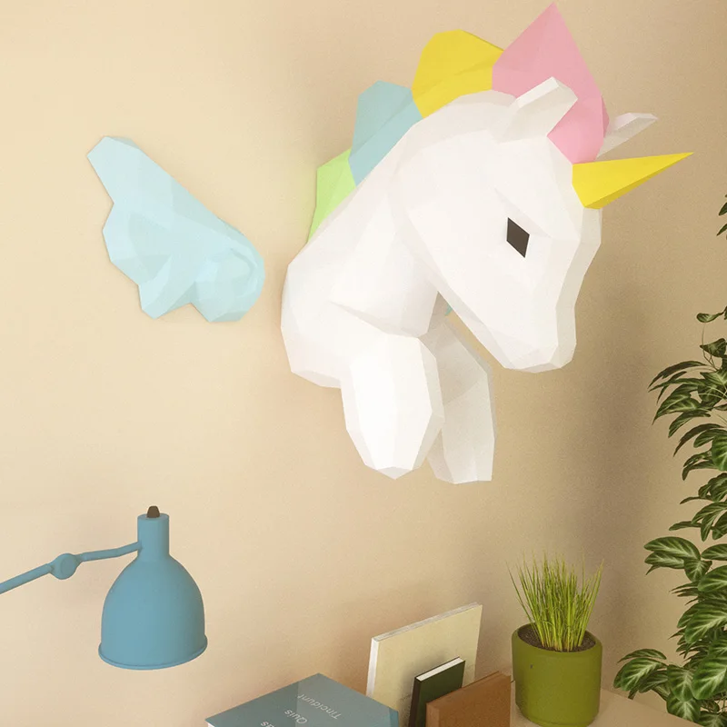 Regenboog Eenhoorn Dier Muur D - Art Craft Cardboard recensie en prijs