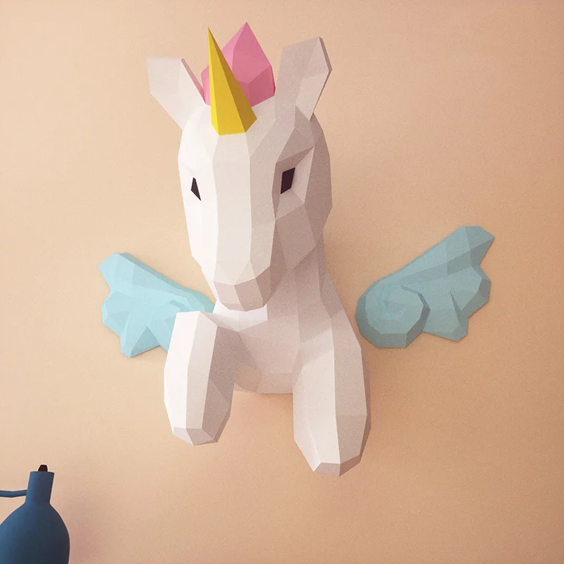 Regenboog Eenhoorn Dier Muur D - Art Craft Cardboard recensie en prijs